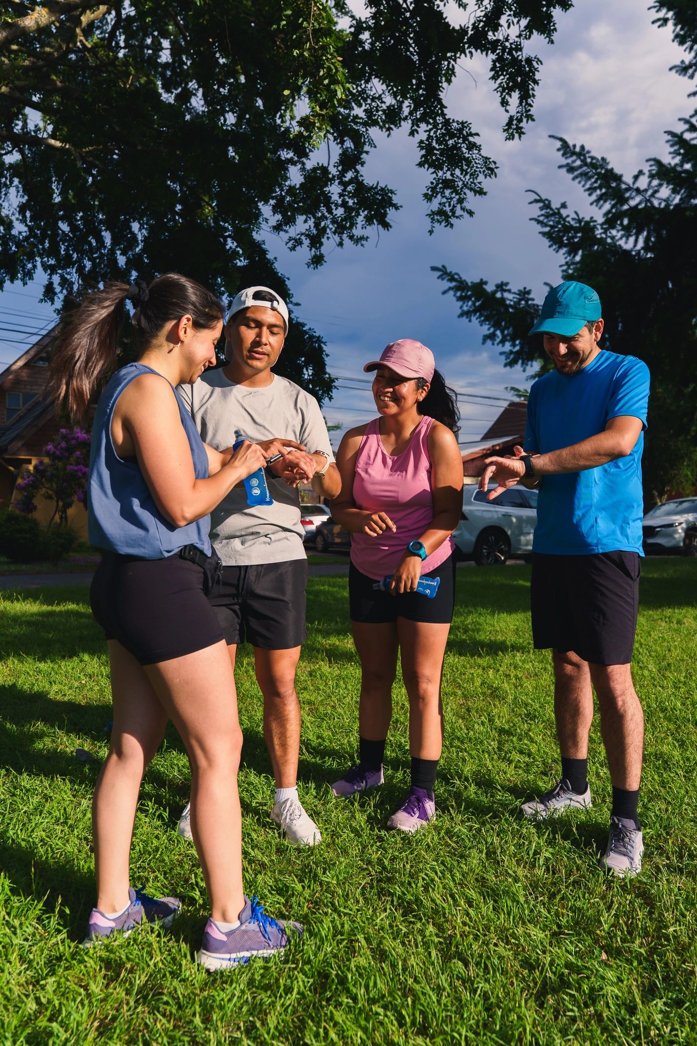 Group of adults excited about getting outside